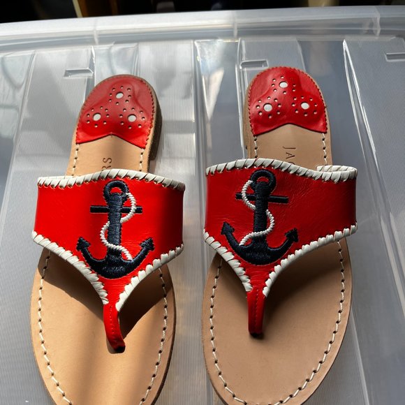 Jack Rogers Red and Navy Sandals - Picture 5 of 5